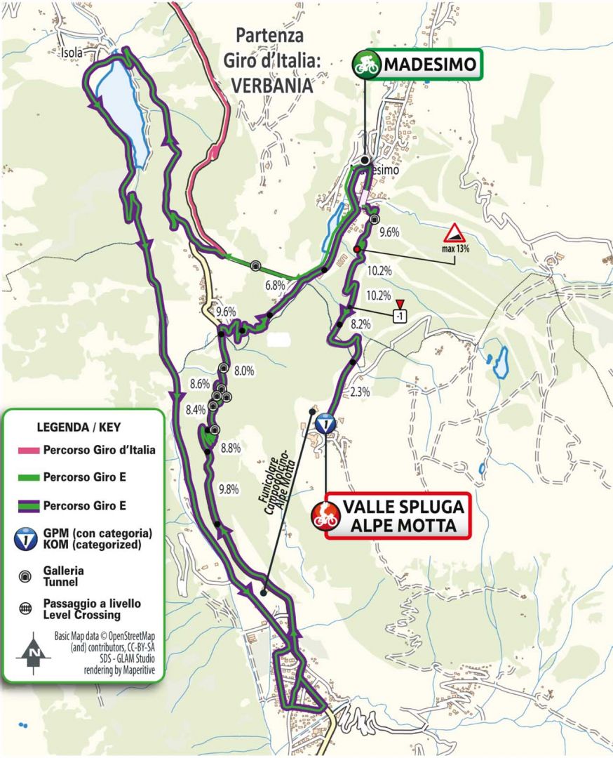 planimetria tappa 20 del Giro-E 2021